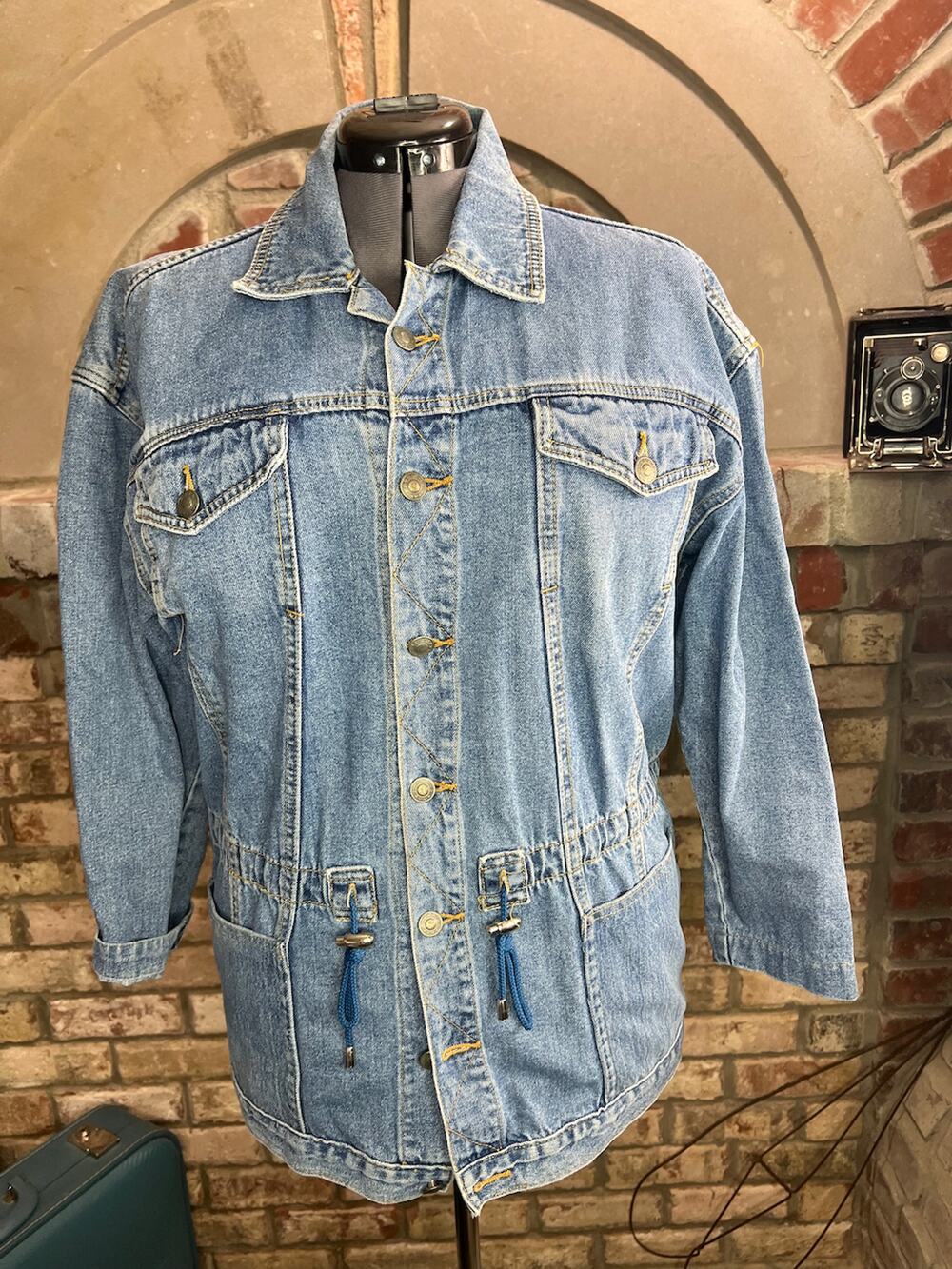 Jean Jacket utility jacket drawstring waist 1990s
